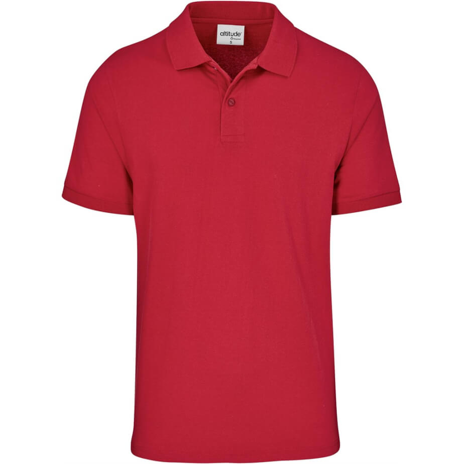 Mens Recycled Promo Golf Shirt Red
